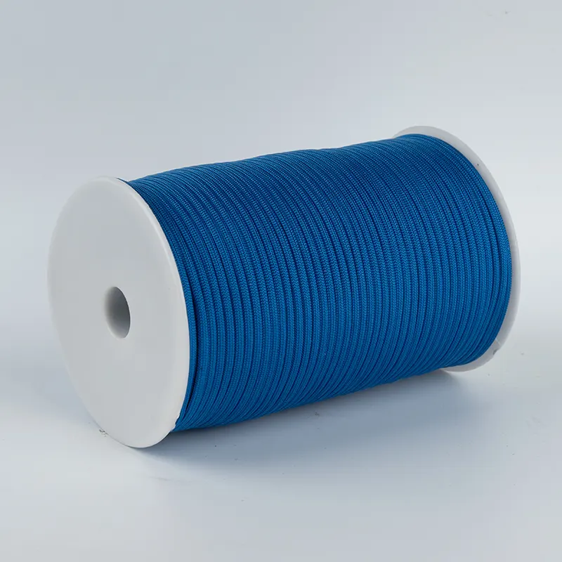 Paracorde en polyester 550 bleu uni à 7 brins de 4 mm